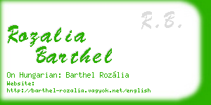 rozalia barthel business card
